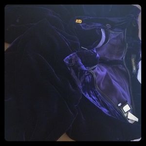 Like new purple velvet Roberto Cavalli Pants 44